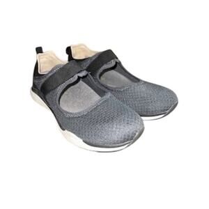 Kuru Women's sz 9 Lucy Slip On Mary Jane Shoes Grey Mesh Flats